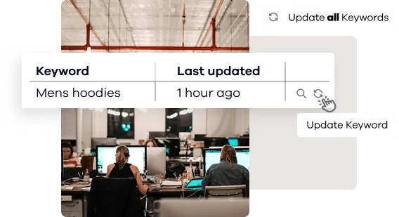Monitor rankings with real-time data