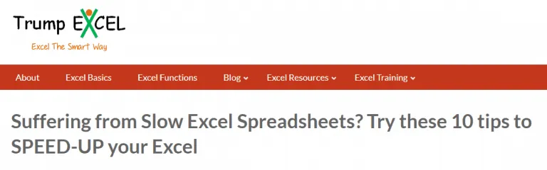 Tired of slow Excel sheets
